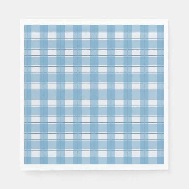 Timeless Gingham Blue Napkin (Front)