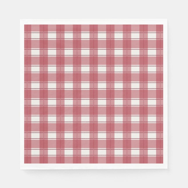 Timeless Gingham Red Napkin (Front)