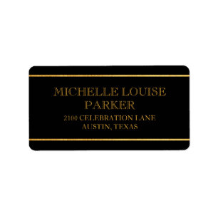 Timeless Gold BLACK Classic Personalised Label