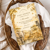 Timeless Gold Safari Boy Baby Shower