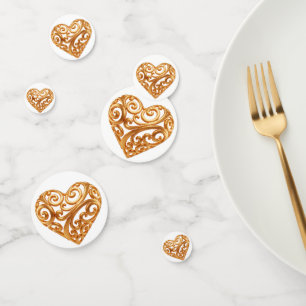 Timeless Golden Heart Symbol of Love Confetti