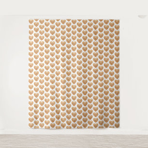 Timeless Golden Heart Symbol of Love Tapestry