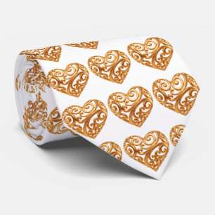 Timeless Golden Heart Symbol of Love Tie