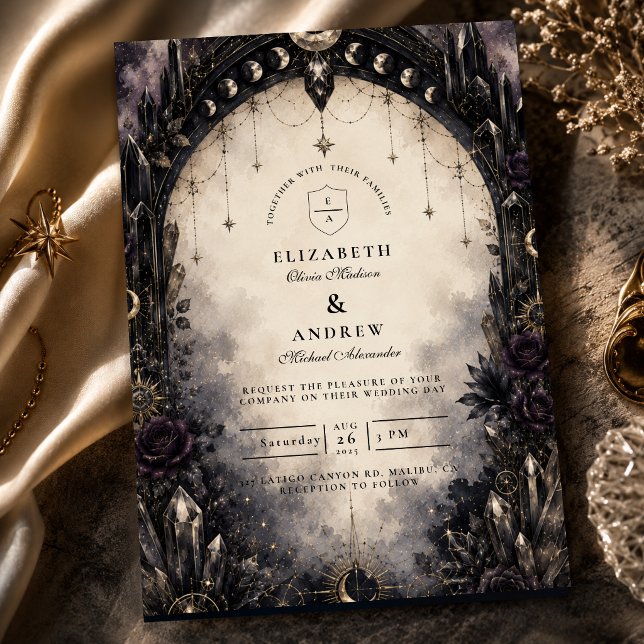Timeless Gothic Celestial Wedding Invitation (Creator Uploaded)
