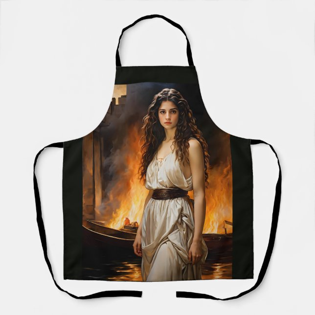 "Timeless Helen: Troy’s Catalyst" Apron (Front)