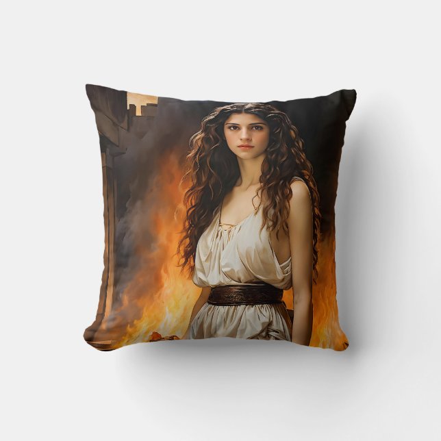 "Timeless Helen: Troy’s Catalyst" Cushion (Front)