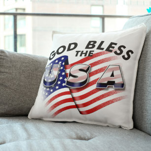 Timeless Heritage: Distressed American Flag Pillow