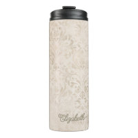 Timeless Ivory and Beige Vintage Damask Pattern