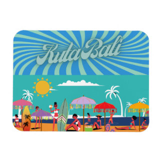 Timeless Kuta: Fun Bali Postcard Magnet