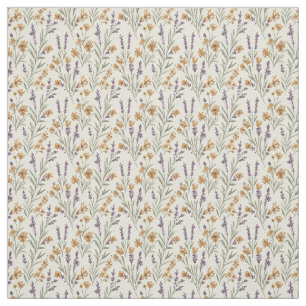 Timeless Lavender Sprigs & Earthy Wildflowers Fabric
