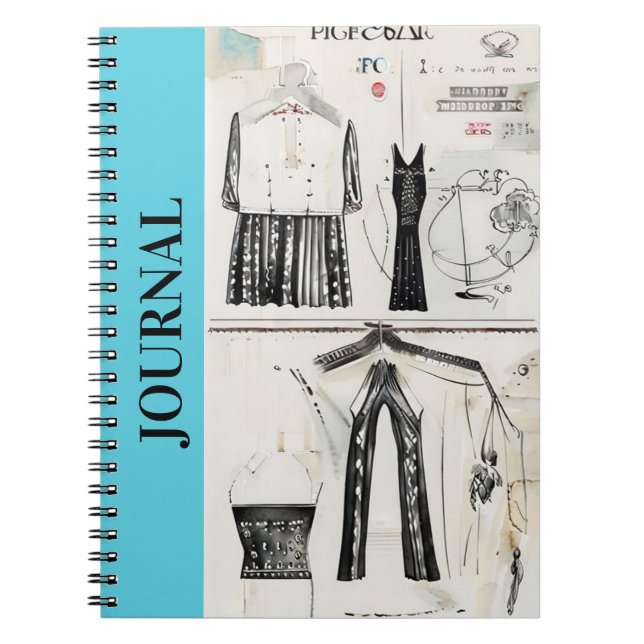 Timeless LBD Little Black Dress Writing Sketch Notebook (Front)