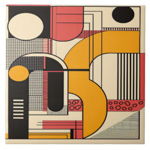 Timeless Lines Minimalist Art Modernist Tradition Ceramic Tile