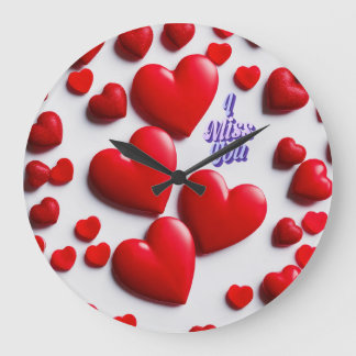 Timeless Longing: Red Symbol Wall Clock