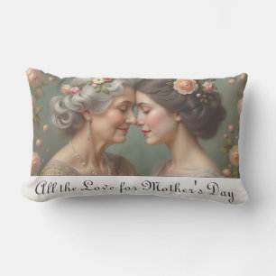 Timeless Love Between Mother and Daughter Lumbar Cushion