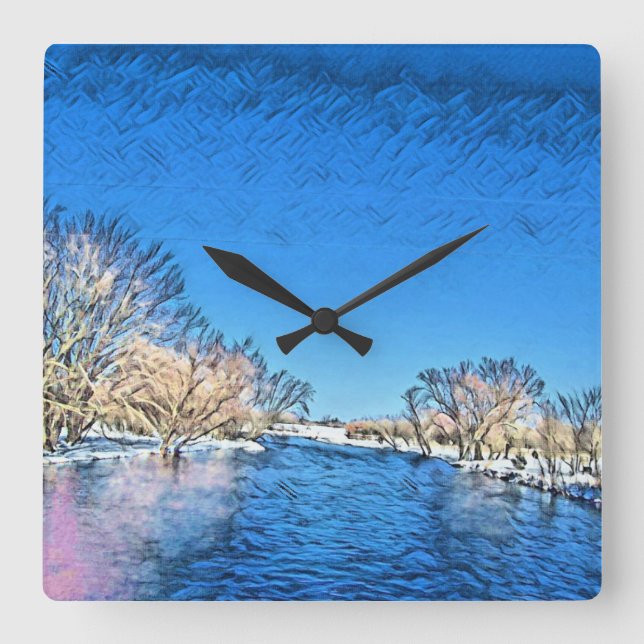 Timeless Love Square Wall Clock (Front)