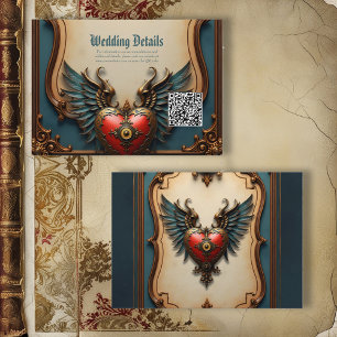 Timeless love, surreal elegance in steampunk style enclosure card
