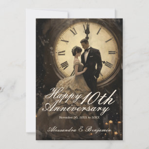 Timeless Love   Vintage Theme Happy Anniversary Card