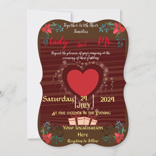 "Timeless Love: Your Perfect Wedding Invitations!" (Front)