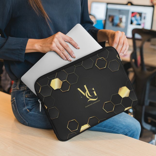 Timeless Luxury | Minimal Monogram Laptop Sleeve (Creator Uploaded)