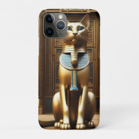 Timeless Majesty: The Golden Egyptian Pharaoh Cat