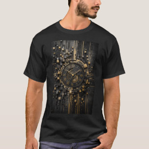 Timeless Mechanism   Luxury 3D Micro Mosaic Clock T-Shirt