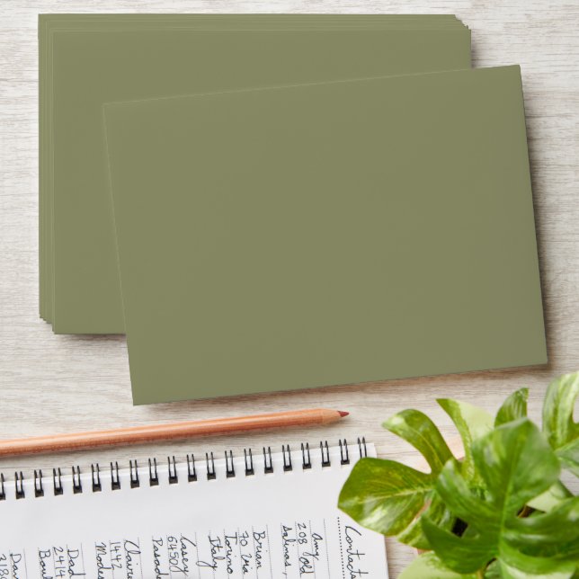 Timeless - Minimalist Olive Envelope (Stacked)