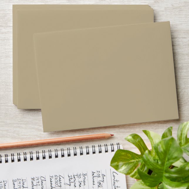 Timeless - Minimalist Taupe Beige Envelope (Stacked)