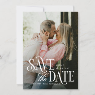 Timeless Mode Wedding Save The Date Card