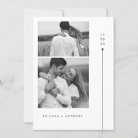 Timeless Modern Black & White Photo Wedding