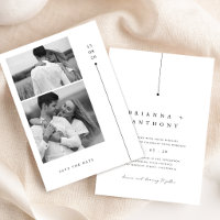 Timeless Modern Black & White Photo Wedding