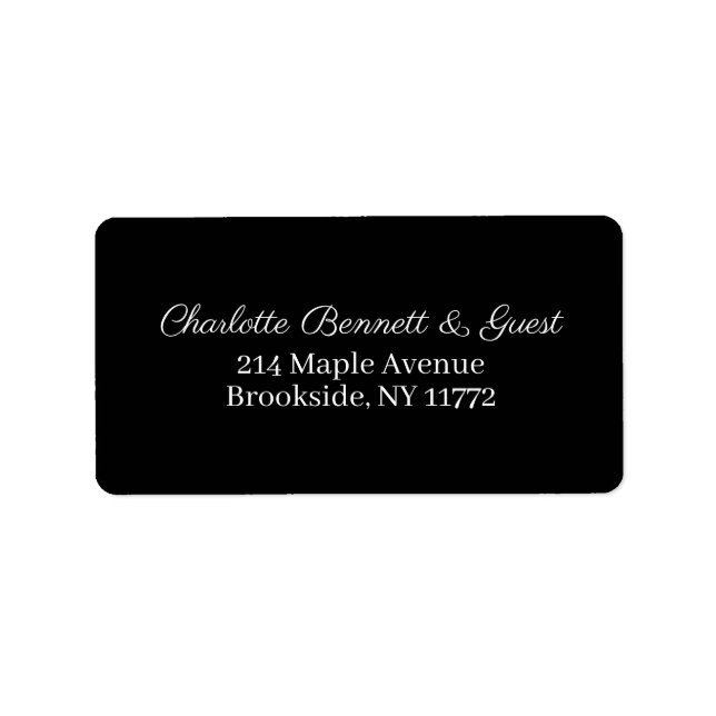 Timeless Modern Minimalist Wedding | Guest Adresse Label (Front)