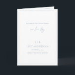 Timeless Monogram Dusty Blue Elegant Wedding Program<br><div class="desc">Elegant wedding program featuring a classic style with your monogram along with a combination of script typography and traditional serif fonts.   This simple design goes well with any style of wedding.</div>