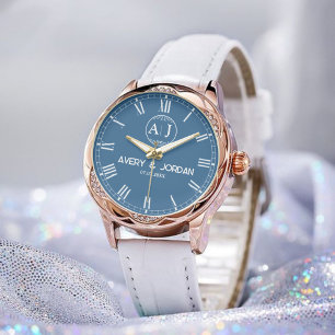 Timeless Monogrammed Couple’s Name  Watch