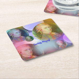 Timeless Mozart Music  Square Paper Coaster