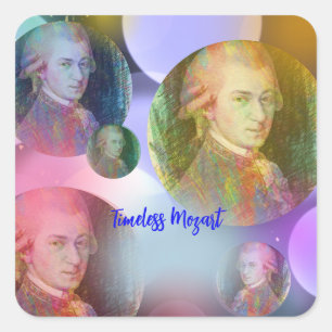 Timeless Mozart Music  Square Sticker