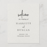 Timeless Neutral Beige Budget Wedding Program