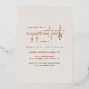 Timeless Neutral Beige Elegant Engagement Party