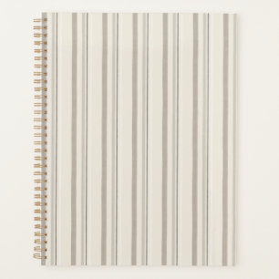 Timeless Neutral Tailored Stripe Pattern Planner