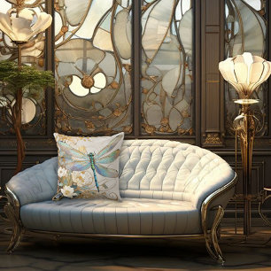 Timeless Nouveau Graceful Dragonfly Cushion