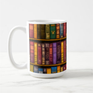 Timeless Old Books On Shelf Coffee Mug