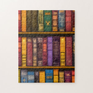 Timeless Old Books On Shelf Jigsaw Puzzle