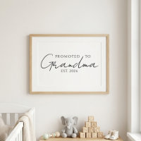 Timeless Promoted To Grandma EST Year Design