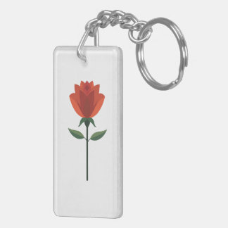 Timeless Red Rose Key Ring