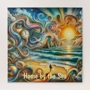 Timeless Reflections: Surreal Coastal Dreamscape Jigsaw Puzzle