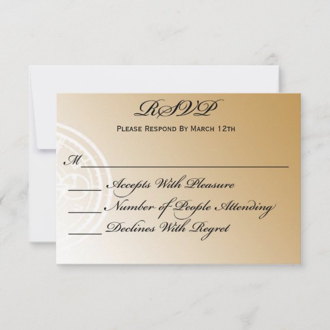 Timeless Retirement Party RSVP Card (Front)
