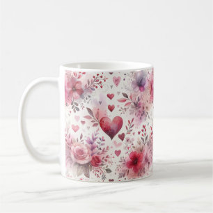 Timeless Romance: A Classic Valentine's Day Patter Coffee Mug
