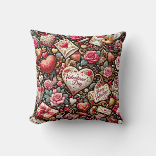 Timeless Romance: A Classic Valentine's Day Patter Cushion