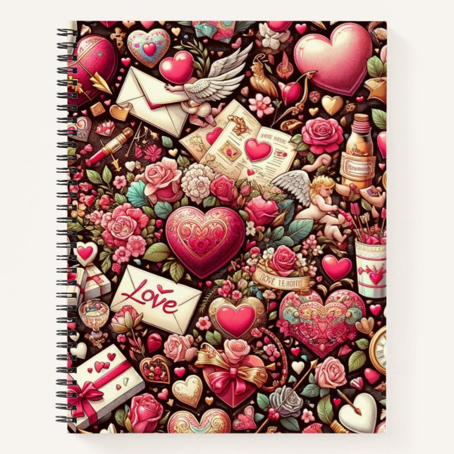 Timeless Romance: A Classic Valentine's Day Patter Notebook (Front)