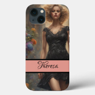 Timeless Romantic LBD Vintage-Style Elegance iPhone 13 Case