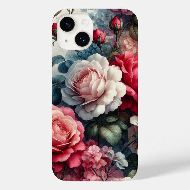 Timeless Rose Floral Charm Case-Mate iPhone Case (Back)